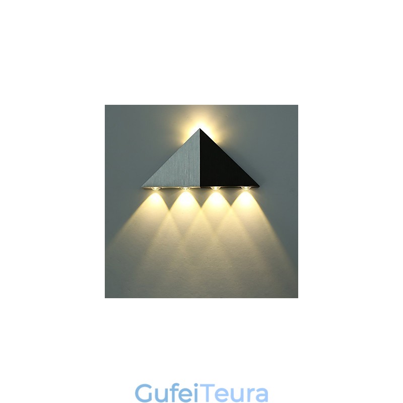 משולש מודרני קיר פמוט גוף תאורה מסדרון מקורה למעלה למטה מנורת קיר נקודת אור אלומיניום תאורה דקורטיבית לסטודיו מסעדה