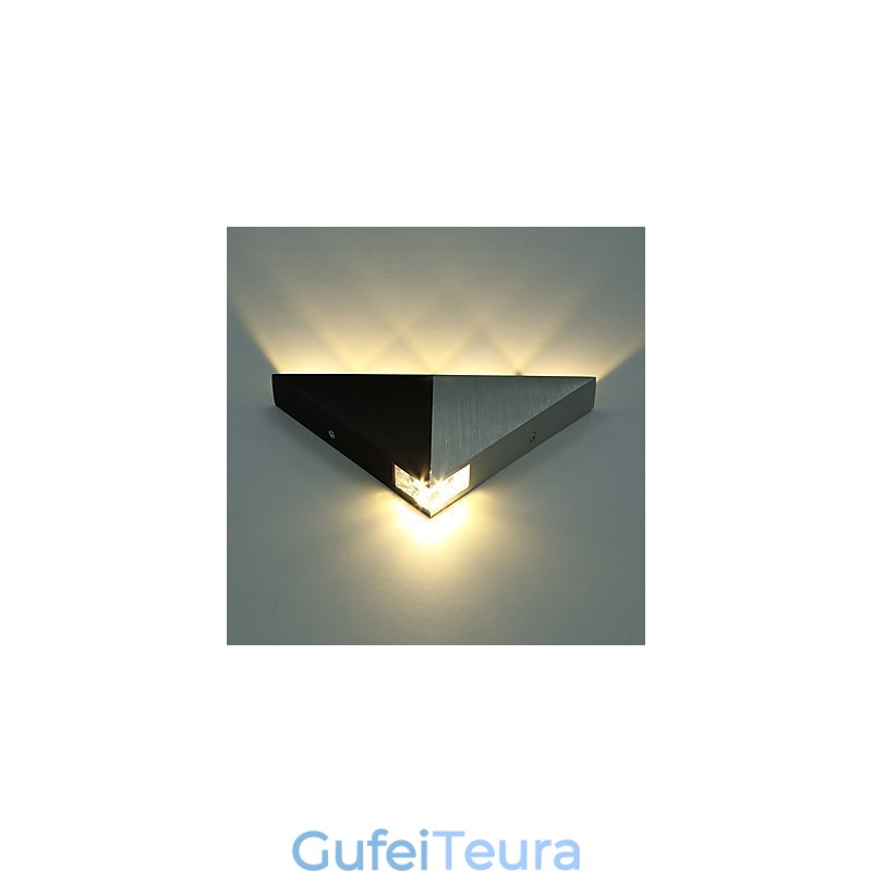 משולש מודרני קיר פמוט גוף תאורה מסדרון מקורה למעלה למטה מנורת קיר נקודת אור אלומיניום תאורה דקורטיבית לסטודיו מסעדה