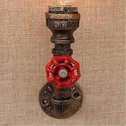 נוסטלגיה פשוט צינור מים דקורטיבי קטן קיר מנורת קיר אור