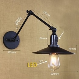 תכונת ציור לודג' כפרי עבור פמוטי קיר לקיר עם תאורה נדנדה בסגנון מיני