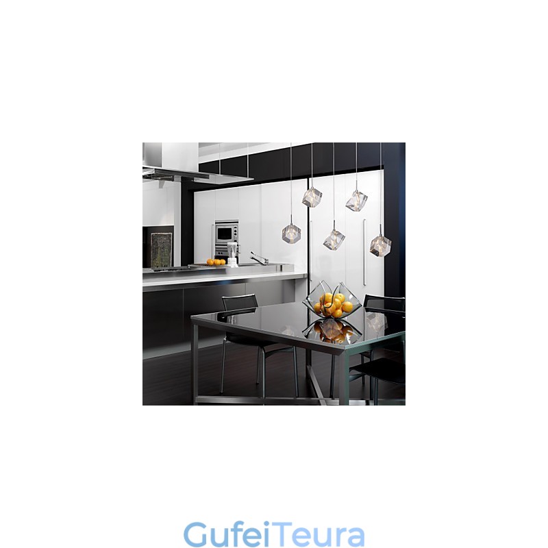 תאורת תליון כרום קריסטל עכשווית באי