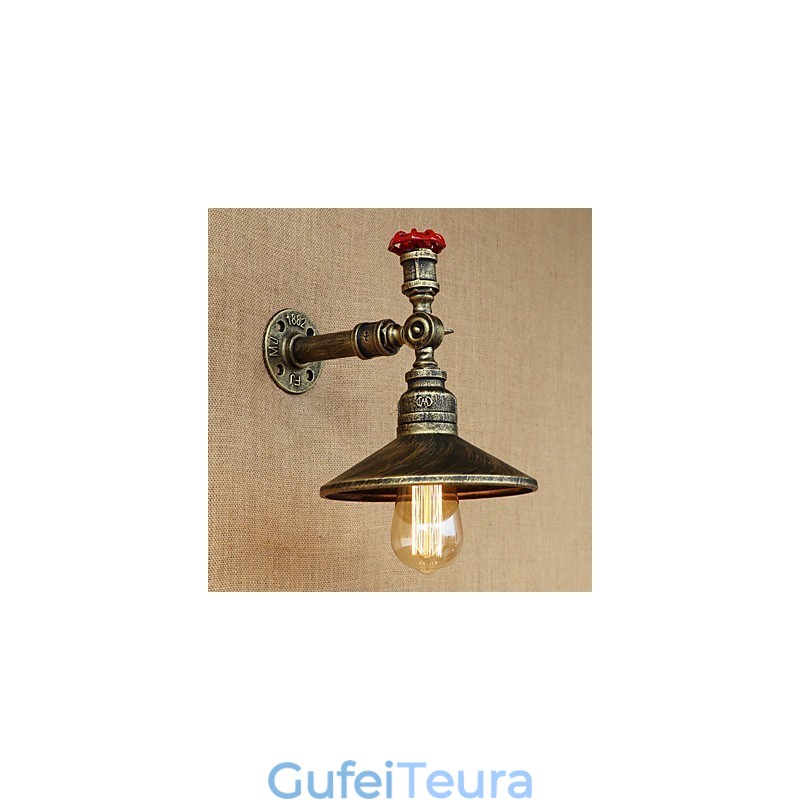 מסעדת רטרו אדיסון צינורות תעשייתיים ראש יחיד קישוט מנורת קיר