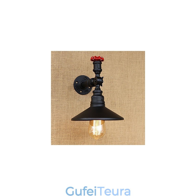 מסעדת רטרו אדיסון צינורות תעשייתיים ראש יחיד קישוט מנורת קיר