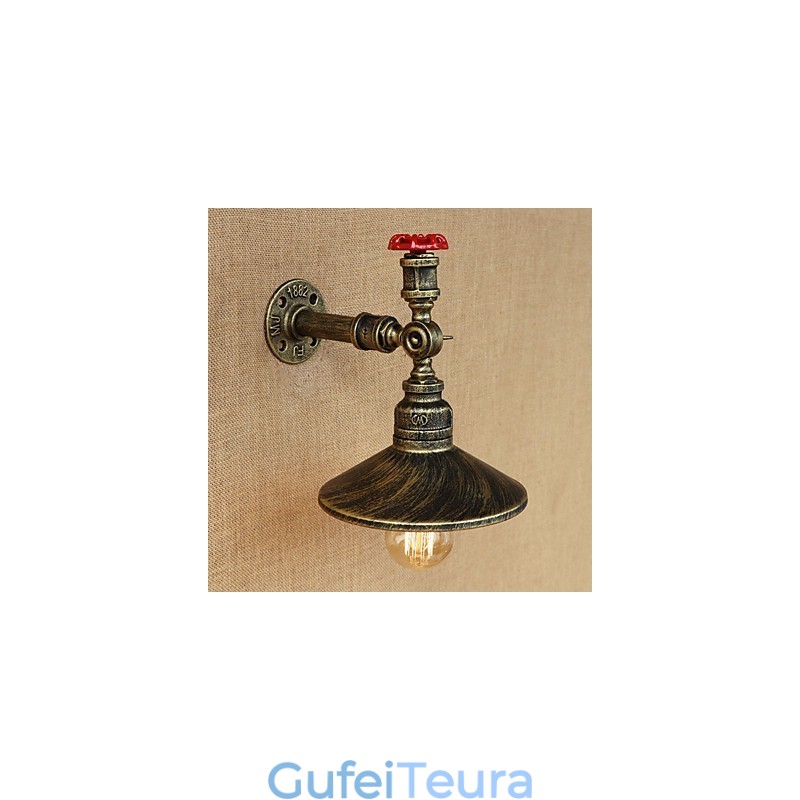 מסעדת רטרו אדיסון צינורות תעשייתיים ראש יחיד קישוט מנורת קיר