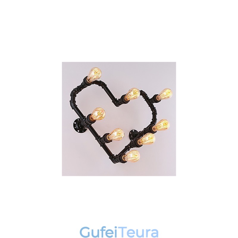 צינור מים וינטג' אוהב לב יצירתי אורות קיר סלון תעשייתי מסעדה ברים בית קפה קישוט פמוטי קיר