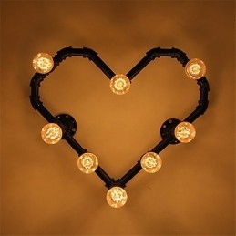 צינור מים וינטג' אוהב לב יצירתי אורות קיר סלון תעשייתי מסעדה ברים בית קפה קישוט פמוטי קיר