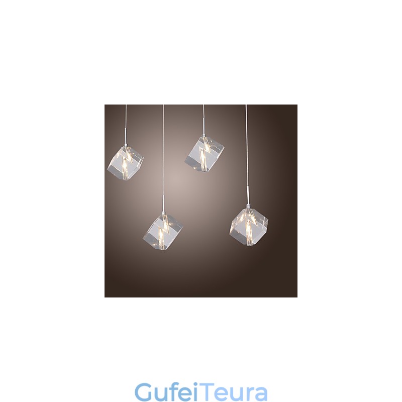 תאורת תליון כרום קריסטל עכשווית באי