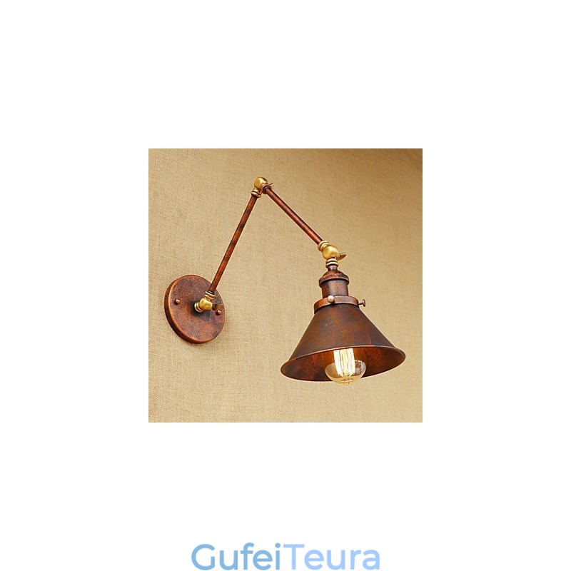 פמוט קיר פליז מנורת קיר תעשייתי בציר תאורת בית תאורת קיר פמוט עיצוב פנים