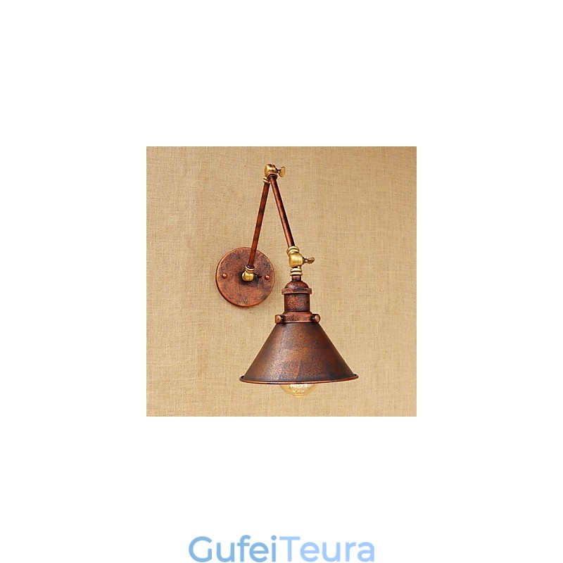 פמוט קיר פליז מנורת קיר תעשייתי בציר תאורת בית תאורת קיר פמוט עיצוב פנים