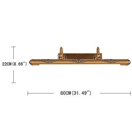 מנורת מראה 80 ס"מ 1 תכונת פליז עתיק מסורתית עבור