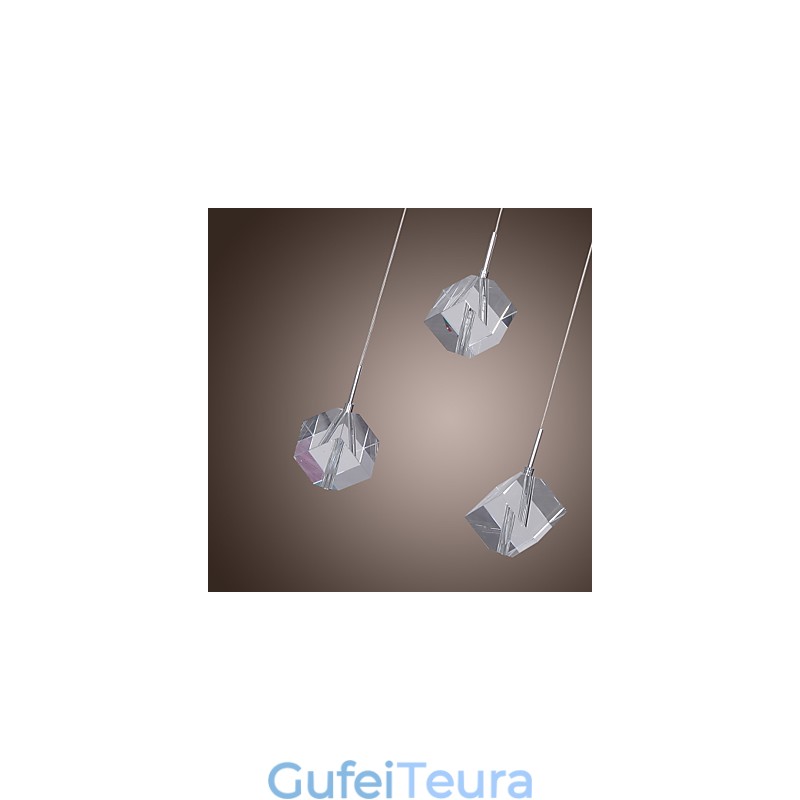 תאורת תליון כרום קריסטל עכשווית באי