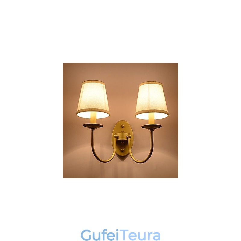 כפרי לודג' פשוט ציור וינטג' מאפיין אור סביבתי קיר פמוטים קיר אור