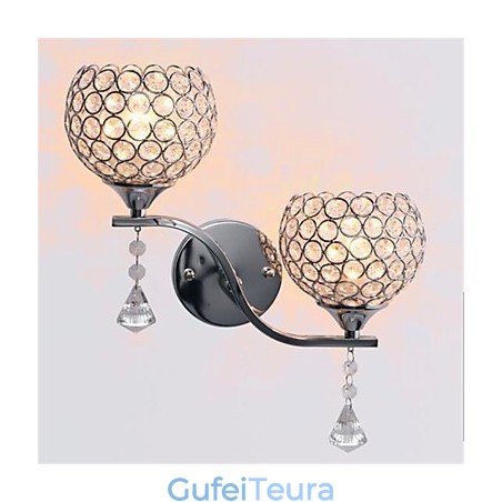 מודרני מינימליסטי סלון מסדרון מסדרון מנורת קיר קריסטל