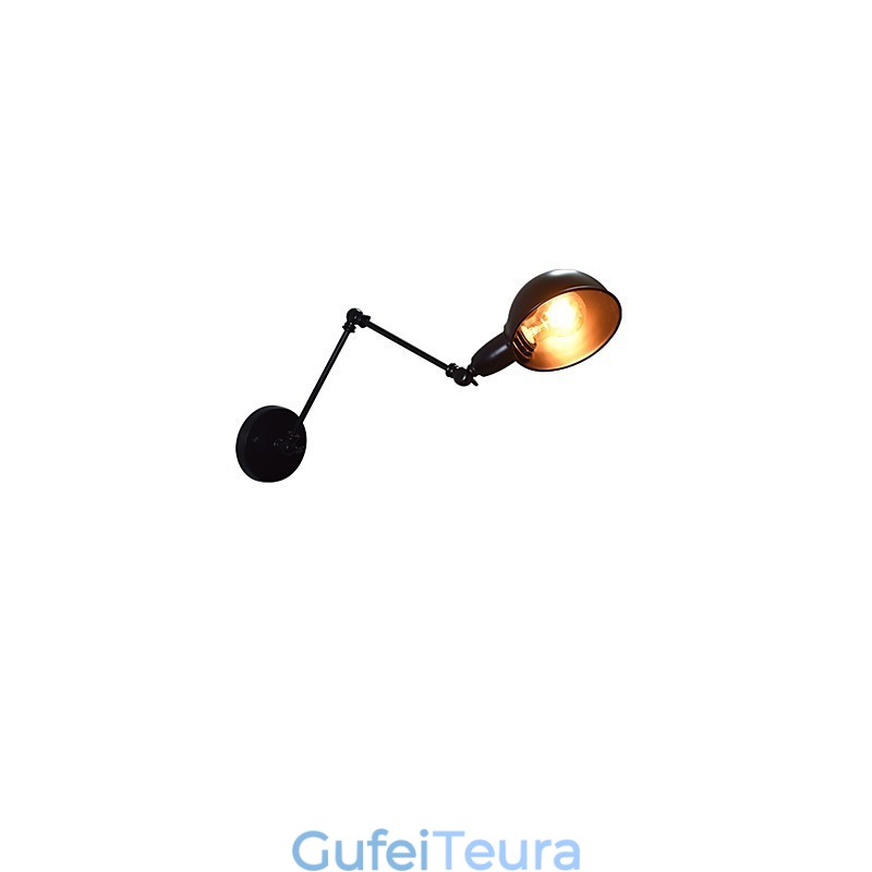 Buzz מתקפל קיר ברזל מנורת קיר מטומטם שחור חרב אור מנורה על קיר בסגנון אירופאי בסגנון אמריקאי