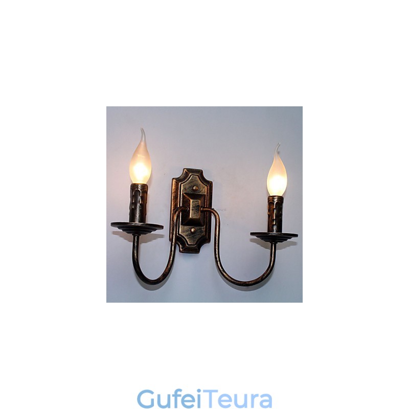 רטרו פשוט מנורת קיר מסדרון מסדרון מנורת ראש כפול חדר שינה סלון תאורת מנורת קיר