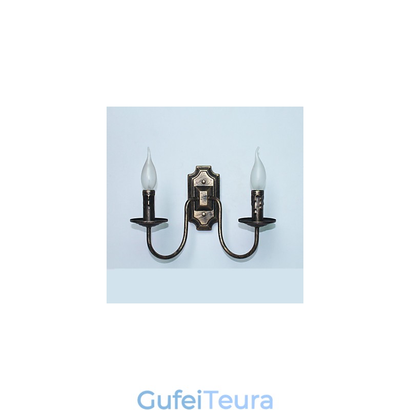 רטרו פשוט מנורת קיר מסדרון מסדרון מנורת ראש כפול חדר שינה סלון תאורת מנורת קיר