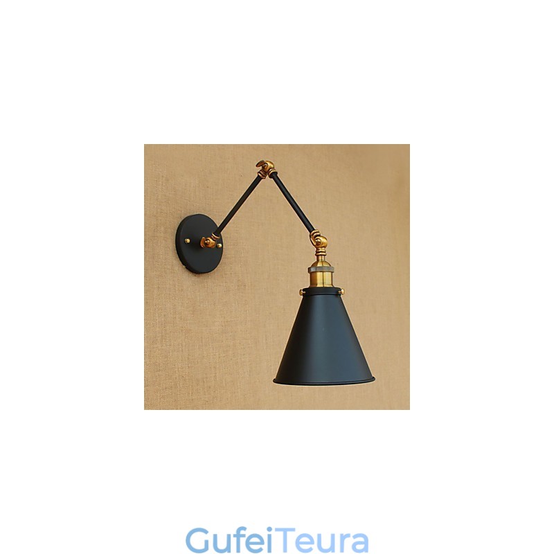 פמוט קיר פליז מנורת קיר תעשייתי בציר תאורת בית תאורת קיר פמוט עיצוב פנים