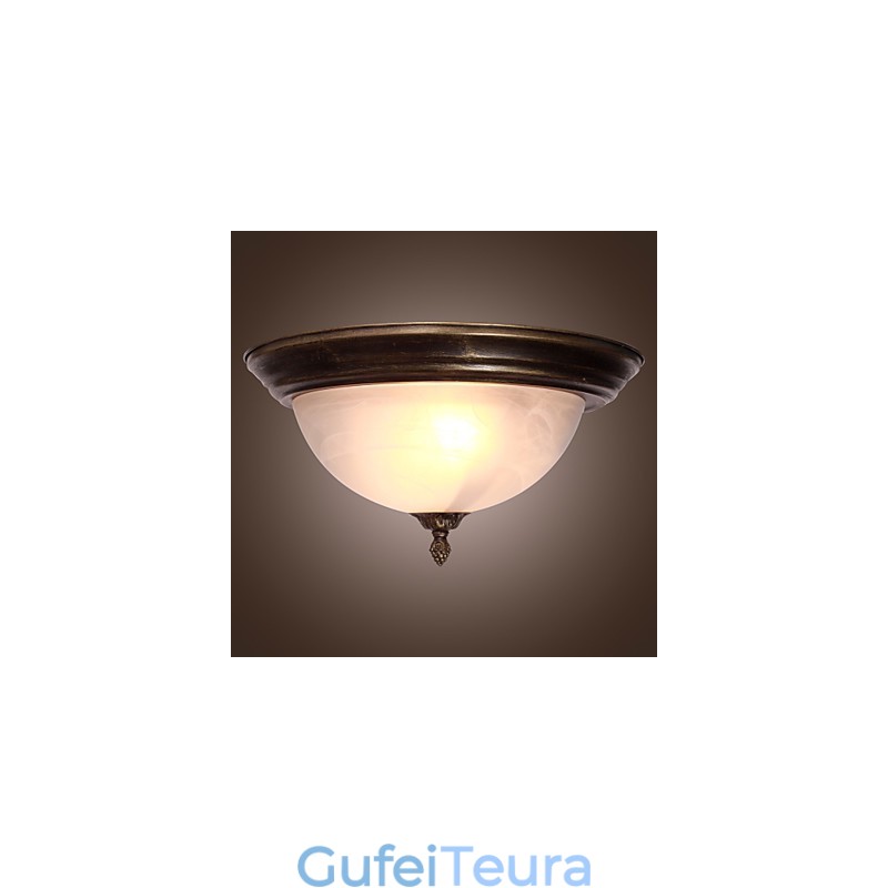 תושבת שטוחה בהשראה עתיקה עם 2 אורות