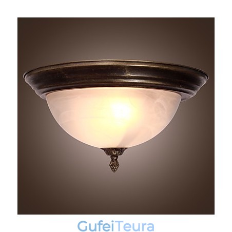 תושבת שטוחה בהשראה עתיקה עם 2 אורות