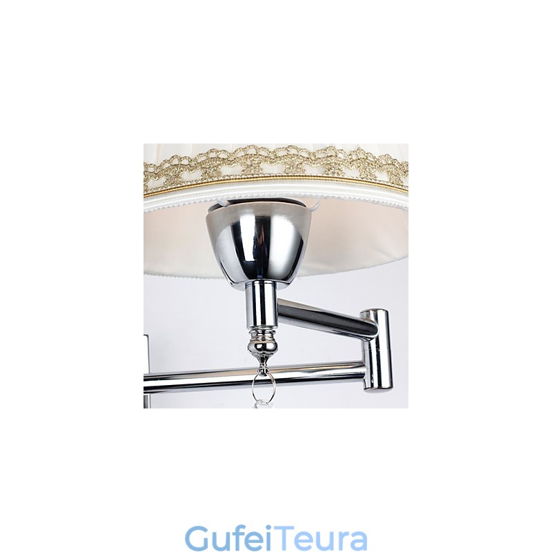 מודרני עכשווי כפרי לודג' מודרני עכשווי מדינה כרום תכונה עבור מנורת קיר זרוע נדנדה קריסטל