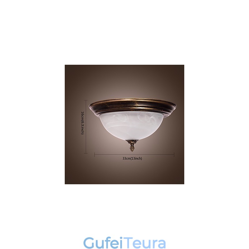 תושבת שטוחה בהשראה עתיקה עם 2 אורות