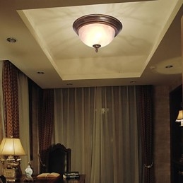 תושבת שטוחה בהשראה עתיקה עם 2 אורות