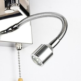 מנורת קיר מודרני עכשווי כפרי לודג' מודרני עכשווי מדינה כרום תכונה עבור זרוע נדנדה קריסטל