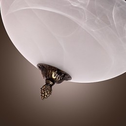 תושבת שטוחה בהשראה עתיקה עם 2 אורות