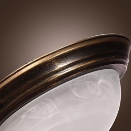 תושבת שטוחה בהשראה עתיקה עם 2 אורות