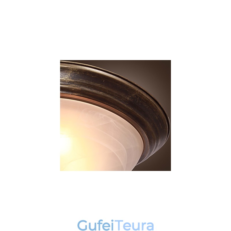 תושבת שטוחה בהשראה עתיקה עם 2 אורות