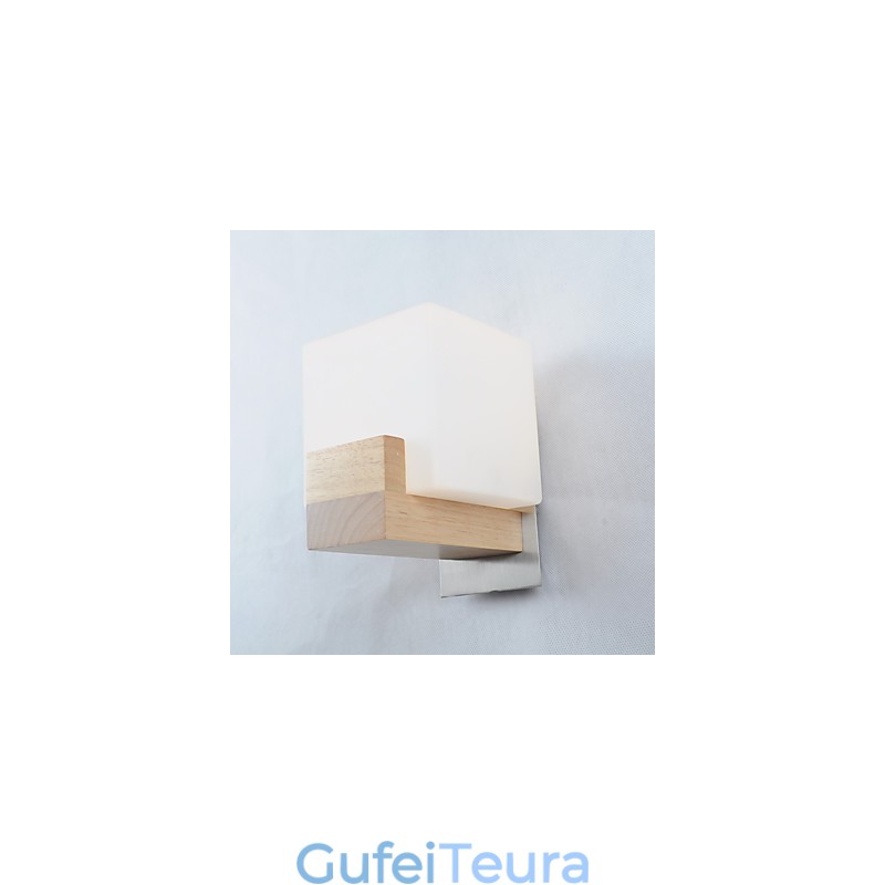 מנורת קיר פשוטה ליד המיטה מנורת שולחן כתיבה עם הצללה זכוכית ועץ מלא לשידה חדר שינה סלון חדר תינוק חדר תינוק מכללת מעונות שולחן קפה כונניות