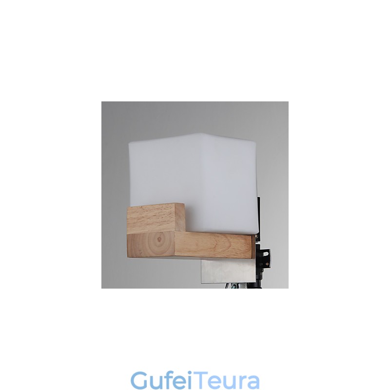 מנורת קיר פשוטה ליד המיטה מנורת שולחן כתיבה עם הצללה זכוכית ועץ מלא לשידה חדר שינה סלון חדר תינוק חדר תינוק מכללת מעונות שולחן קפה כונניות