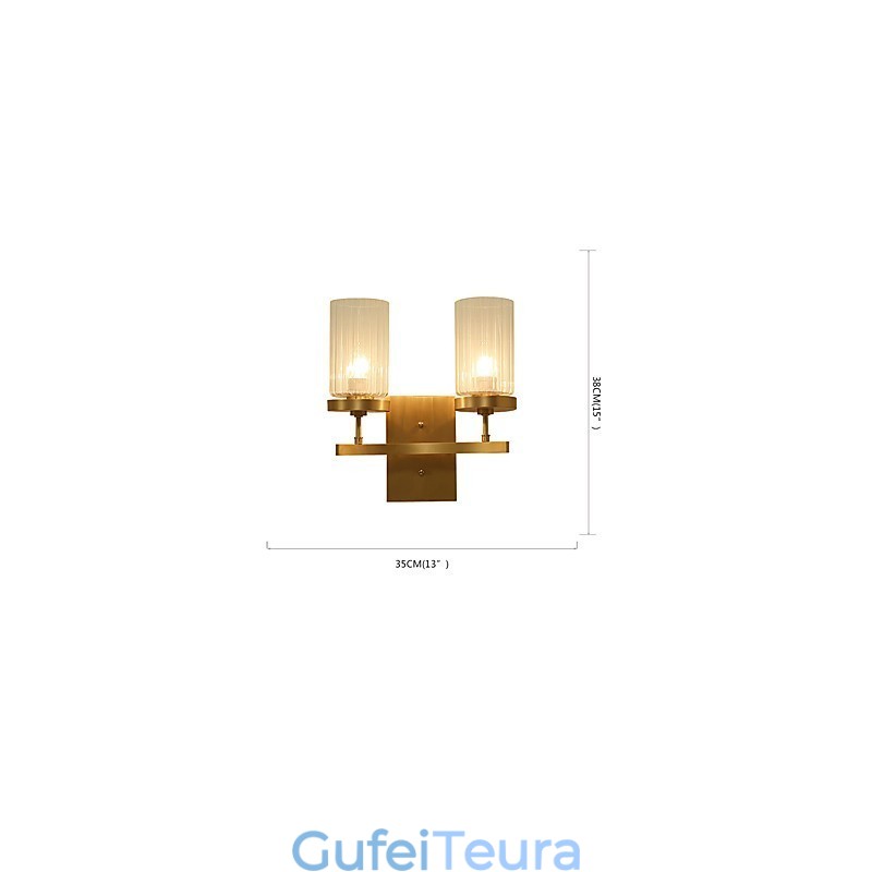 תכונת פליז כפרית מסורתית עבור מיני סגנון Uplight קיר פמוטי קיר אור