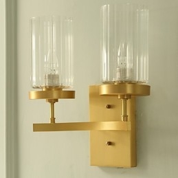 תכונת פליז כפרית מסורתית עבור מיני סגנון Uplight קיר פמוטי קיר אור
