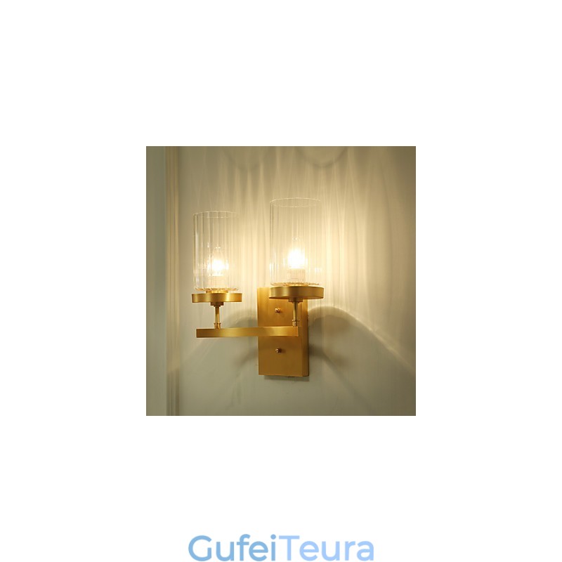 תכונת פליז כפרית מסורתית עבור מיני סגנון Uplight קיר פמוטי קיר אור