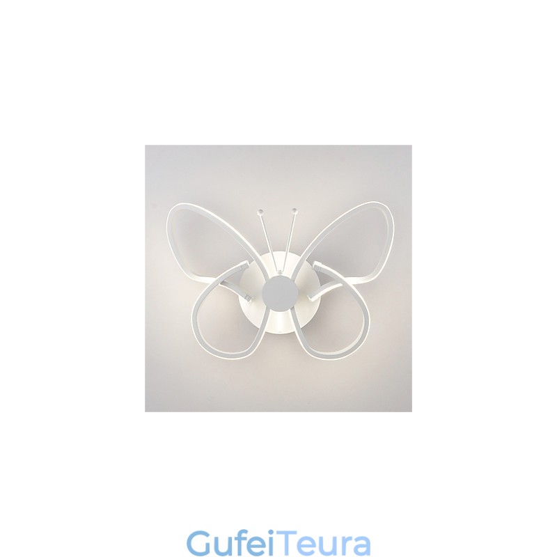 אורות קיר מודרניים צורת פרפר יצירתי מתכת אקריליק סלון מסדרון חדר שינה חדרי מלון מנורת ליד המיטה