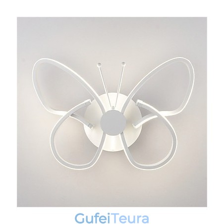 אורות קיר מודרניים צורת פרפר יצירתי מתכת אקריליק סלון מסדרון חדר שינה חדרי מלון מנורת ליד המיטה