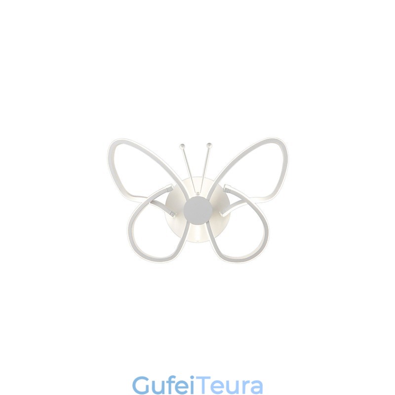 אורות קיר מודרניים צורת פרפר יצירתי מתכת אקריליק סלון מסדרון חדר שינה חדרי מלון מנורת ליד המיטה