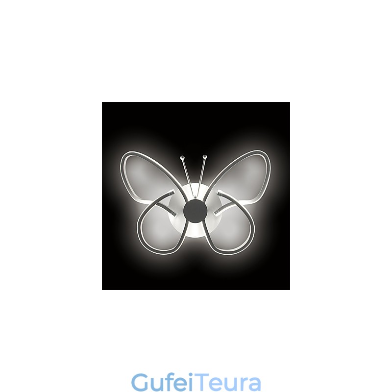 אורות קיר מודרניים צורת פרפר יצירתי מתכת אקריליק סלון מסדרון חדר שינה חדרי מלון מנורת ליד המיטה