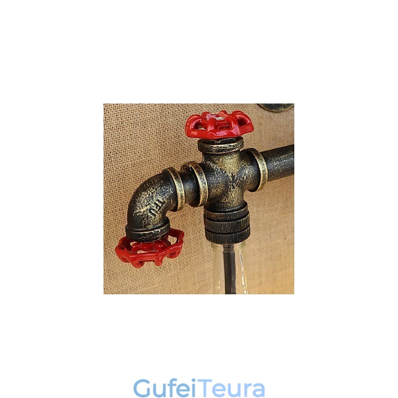 מתג רוח תעשייתי רטרו בקבוק מים קיר מנורת קיר בהיר כחול