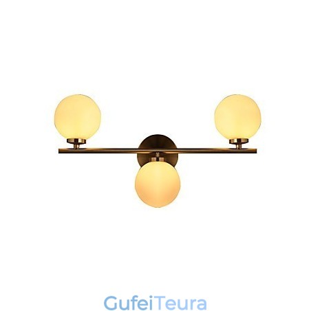 מנורת קיר זכוכית מודרני עכשווי ברונזה תכונה עבור מיני סגנון Uplight קיר פמוטים קיר אור