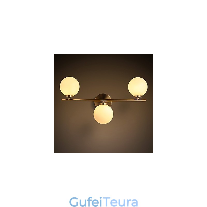 מנורת קיר זכוכית מודרני עכשווי ברונזה תכונה עבור מיני סגנון Uplight קיר פמוטים קיר אור