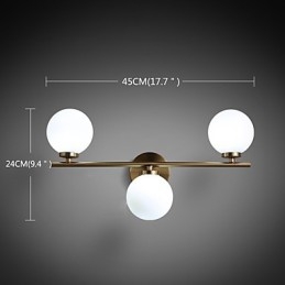 מנורת קיר זכוכית מודרני עכשווי ברונזה תכונה עבור מיני סגנון Uplight קיר פמוטים קיר אור