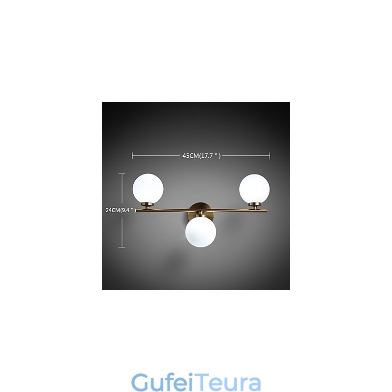 מנורת קיר זכוכית מודרני עכשווי ברונזה תכונה עבור מיני סגנון Uplight קיר פמוטים קיר אור