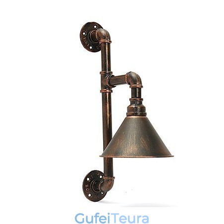 צינור מים אורות קיר רטרו סגנון תעשייתי יצירתי כפרי מתכת מסעדה בית קפה ברים פמוטים קיר לשולחן בר