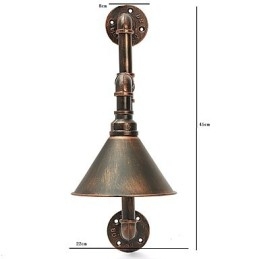 צינור מים אורות קיר רטרו סגנון תעשייתי יצירתי כפרי מתכת מסעדה בית קפה ברים פמוטים קיר לשולחן בר