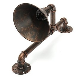 צינור מים אורות קיר רטרו סגנון תעשייתי יצירתי כפרי מתכת מסעדה בית קפה ברים פמוטים קיר לשולחן בר