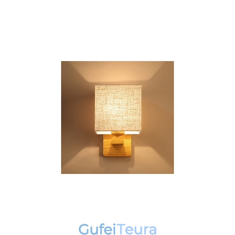 מנורת שולחן מעץ מלא מינימליסטית מנורת שולחן ליד המיטה