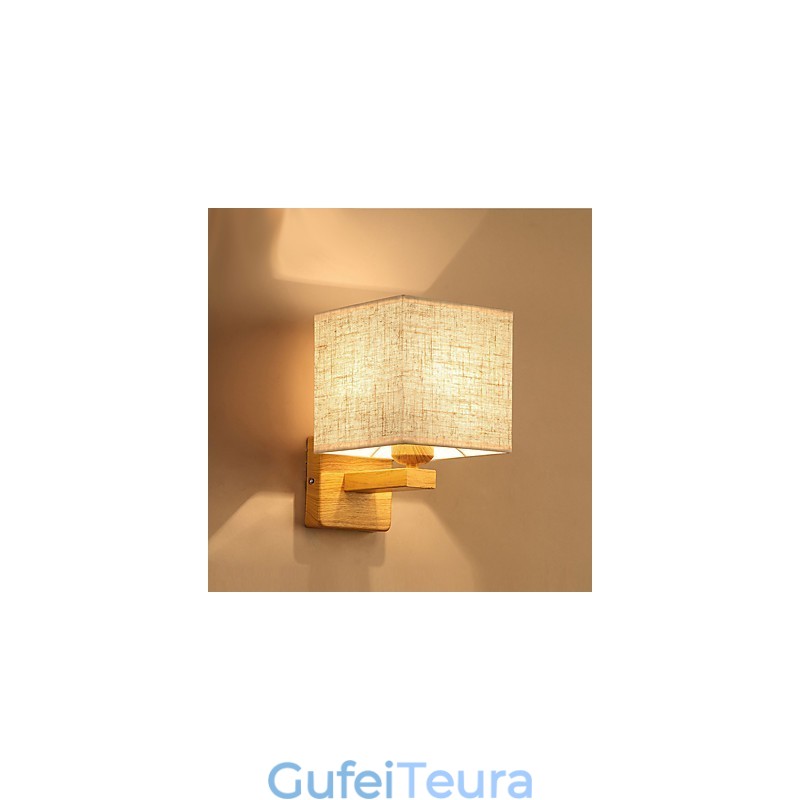 מנורת שולחן מעץ מלא מינימליסטית מנורת שולחן ליד המיטה