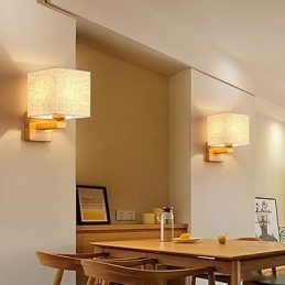 מנורת שולחן מעץ מלא מינימליסטית מנורת שולחן ליד המיטה